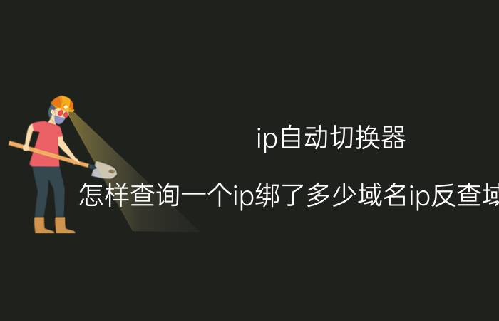 ip自动切换器 怎样查询一个ip绑了多少域名ip反查域名工具？